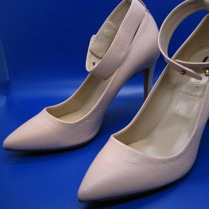 NEW J Crew Blush Pink Pointed 4" Heel Size 7 with Ankle strap Made in Itay